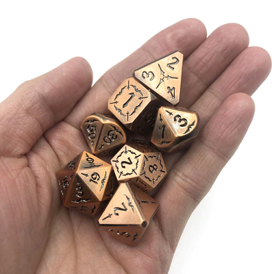 Set Dadu Rpg Massal Polyhedral Tangan Dipoles Dadu Inti Cairan Hitam Tidak Beracun