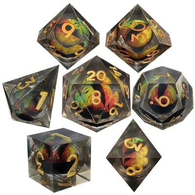 Rambut buatan tangan Quicksand Ball Dice Polasi Set dari 7 Aksesoris Berperan Papan besar