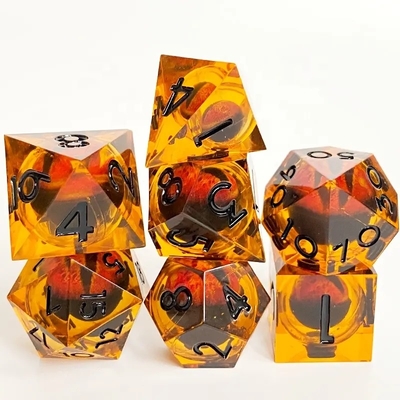 Rambut buatan tangan Quicksand Ball Dice Polasi Set dari 7 Aksesoris Berperan Papan besar