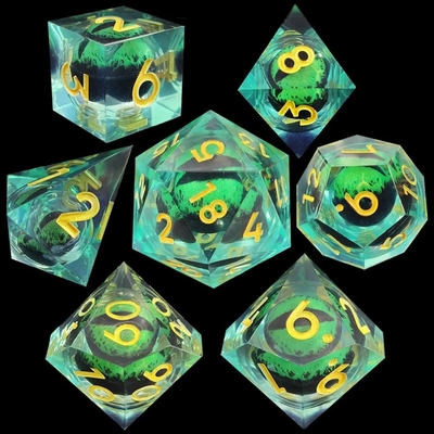 Rambut buatan tangan Quicksand Ball Dice Polasi Set dari 7 Aksesoris Berperan Papan besar