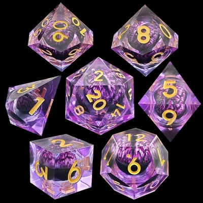 Rambut buatan tangan Quicksand Ball Dice Polasi Set dari 7 Aksesoris Berperan Papan besar