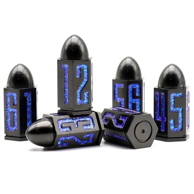 D6 Bullet Metal Dice Set 6 Pcs 6 Sisi Untuk Dnd Dungeons Rpg Warhammer Shadowrun Dice