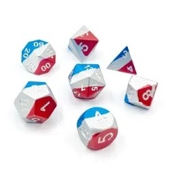 Lampu halus Bule Metal Dice Colorful Polyhedral DND Gaming Dice Set