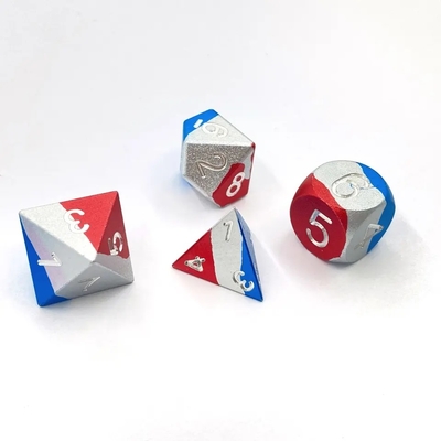 Lampu halus Bule Metal Dice Colorful Polyhedral DND Gaming Dice Set