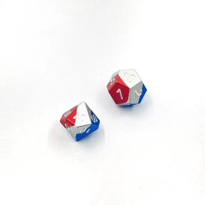 Lampu halus Bule Metal Dice Colorful Polyhedral DND Gaming Dice Set