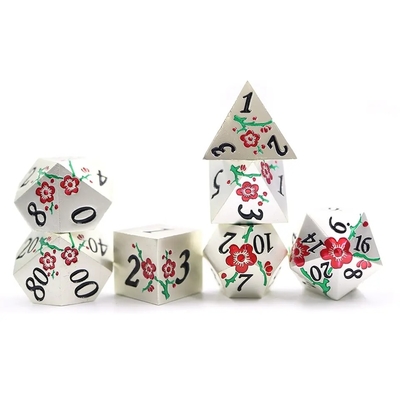 Zinc Alloy Poligonal Plum Blossom Metal Dice Suite Naga Dan Dungeon DND