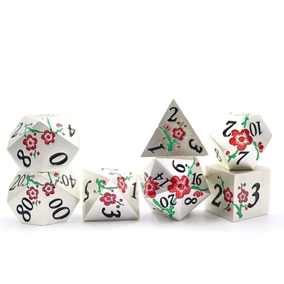 Zinc Alloy Poligonal Plum Blossom Metal Dice Suite Naga Dan Dungeon DND