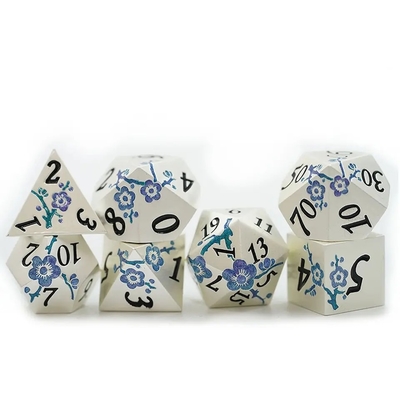 Zinc Alloy Poligonal Plum Blossom Metal Dice Suite Naga Dan Dungeon DND