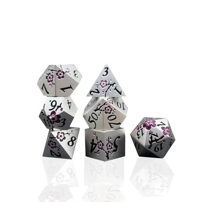 Zinc Alloy Poligonal Plum Blossom Metal Dice Suite Naga Dan Dungeon DND