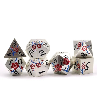 Zinc Alloy Poligonal Plum Blossom Metal Dice Suite Naga Dan Dungeon DND