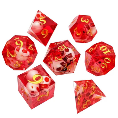 Set Dadu RPG Resin Alami Praktis Tahan Aus Ringan
