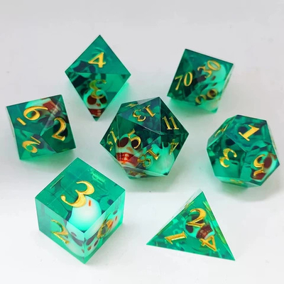 Set Dadu RPG Resin Alami Praktis Tahan Aus Ringan