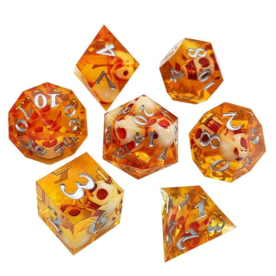 Set Dadu RPG Resin Alami Praktis Tahan Aus Ringan