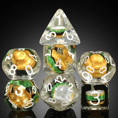Custom Polyhedral DND Dice Set Hamburger Gaming Untuk RPG Role Playing Table Games
