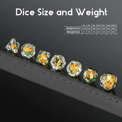 Custom Polyhedral DND Dice Set Hamburger Gaming Untuk RPG Role Playing Table Games