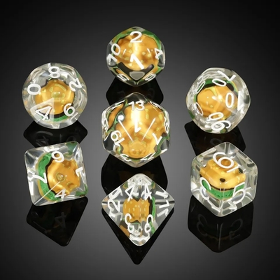 Custom Polyhedral DND Dice Set Hamburger Gaming Untuk RPG Role Playing Table Games