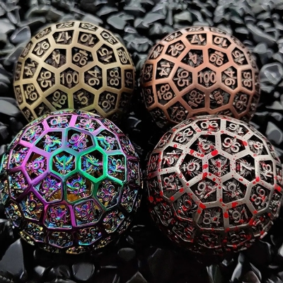 Hollow 100 Metal Dice Coc Berlari Game Papan Grup Dnd Giant Big