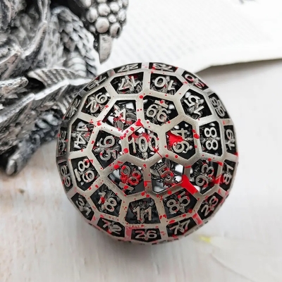 Hollow 100 Metal Dice Coc Berlari Game Papan Grup Dnd Giant Big