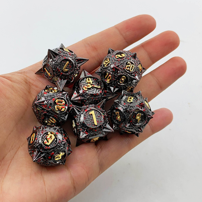 Bloodstarial Meteor Metal Dice Set D8 RPG Naga Dan Dungeon
