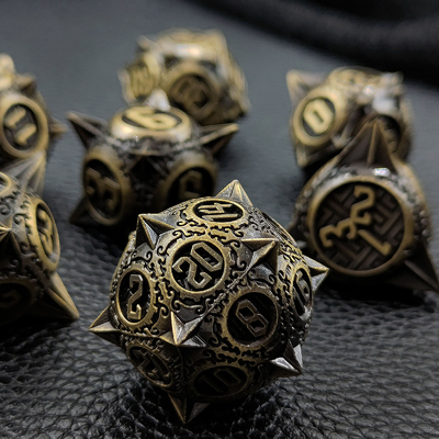 Retro Tembaga Meteor Hammer Metal Dice Naga Dan Dungeon DND RPG D20