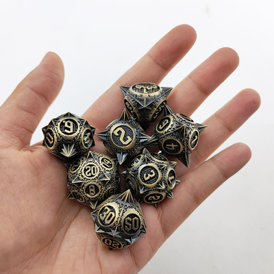 Retro Tembaga Meteor Hammer Metal Dice Naga Dan Dungeon DND RPG D20