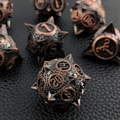 Retro Tembaga Meteor Hammer Metal Dice Naga Dan Dungeon DND RPG D20