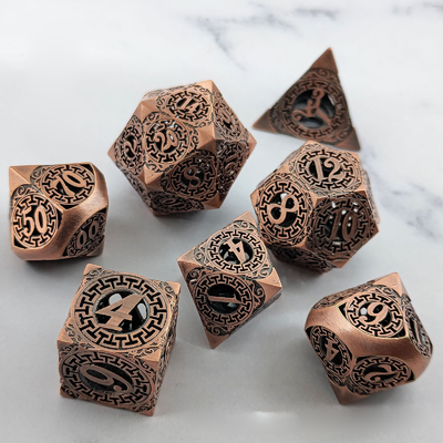 Kembali ke Metal Dice Set Kusalukono Multi Facial COC DND RPG Dice