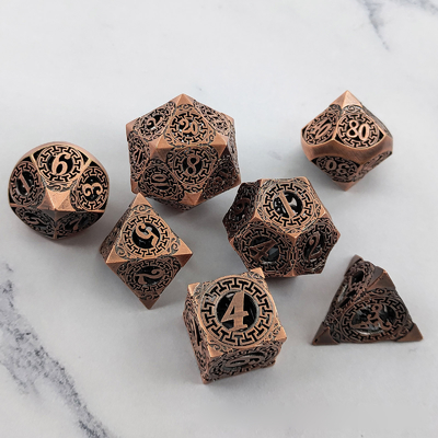 Kembali ke Metal Dice Set Kusalukono Multi Facial COC DND RPG Dice