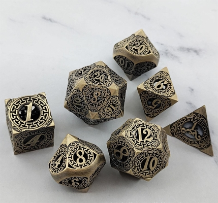 Kembali ke Metal Dice Set Kusalukono Multi Facial COC DND RPG Dice