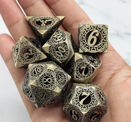 Kembali ke Metal Dice Set Kusalukono Multi Facial COC DND RPG Dice