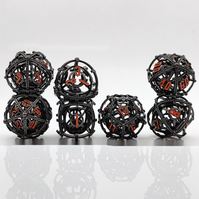 Suara Pearl RPG Logam Kerongkongan Dice Set DND Cisu 16mm halus