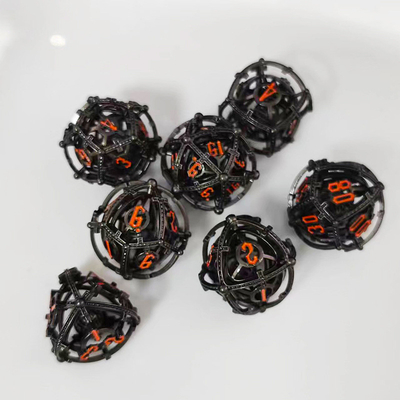 Suara Pearl RPG Logam Kerongkongan Dice Set DND Cisu 16mm halus