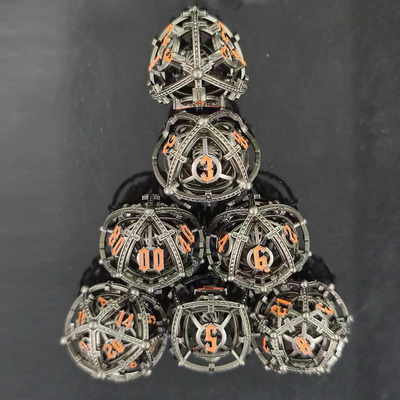 Suara Pearl RPG Logam Kerongkongan Dice Set DND Cisu 16mm halus
