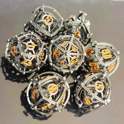 Suara Pearl RPG Logam Kerongkongan Dice Set DND Cisu 16mm halus