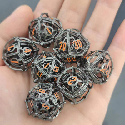 Suara Pearl RPG Logam Kerongkongan Dice Set DND Cisu 16mm halus