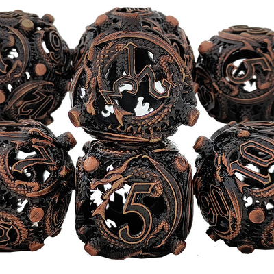 Longkong Circle Metal Dice Set DND Dungeon Dan Multi -Noodle RPG Game Catur
