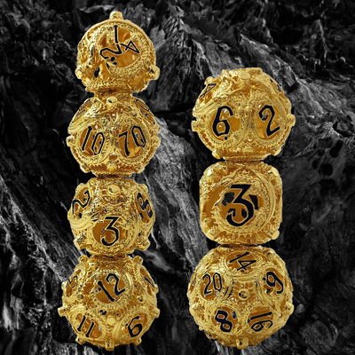 Longkong Circle Metal Dice Set DND Dungeon Dan Multi -Noodle RPG Game Catur