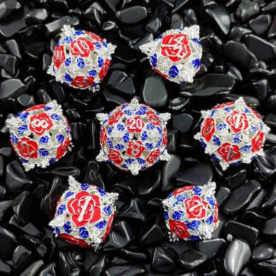 Polyhedral Metal Hollow Dice RPG Role Playing DND Dungeons And Dragons Game Meja