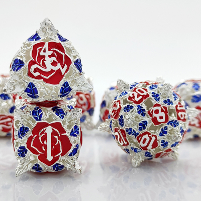 Polyhedral Metal Hollow Dice RPG Role Playing DND Dungeons And Dragons Game Meja