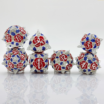 Polyhedral Metal Hollow Dice RPG Role Playing DND Dungeons And Dragons Game Meja