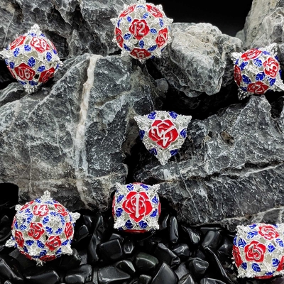 Polyhedral Metal Hollow Dice RPG Role Playing DND Dungeons And Dragons Game Meja
