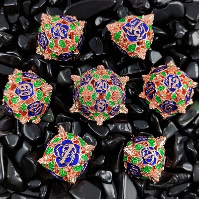Polyhedral Metal Hollow Dice RPG Role Playing DND Dungeons And Dragons Game Meja