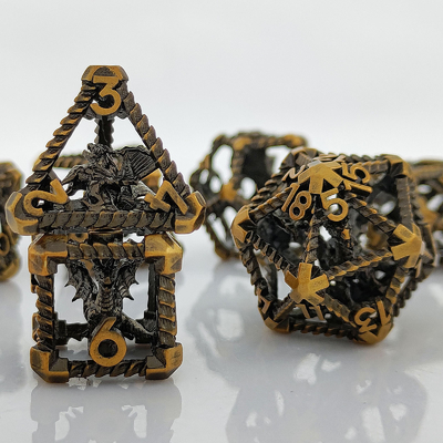 Kerongkongan Multi-Noodle Metal Dice Flying Dragon Dungeon Dan Dragon DND