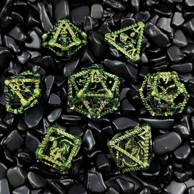 Kerongkongan Multi-Noodle Metal Dice Flying Dragon Dungeon Dan Dragon DND