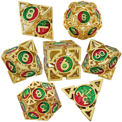 Arrow Hollow Metal Dice Suit Multi-Faceted DND Dungeon dan Naga