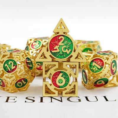 Arrow Hollow Metal Dice Suit Multi-Faceted DND Dungeon dan Naga