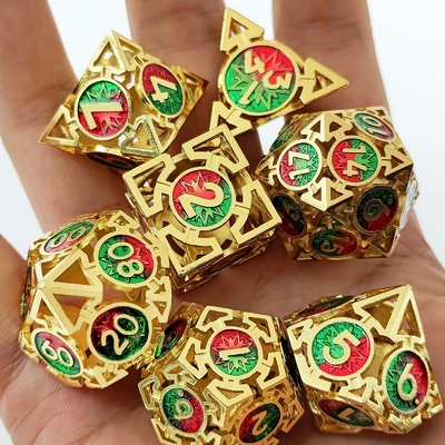 Arrow Hollow Metal Dice Suit Multi-Faceted DND Dungeon dan Naga