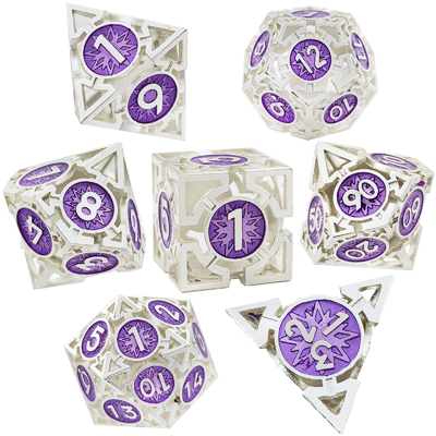 Arrow Hollow Metal Dice Suit Multi-Faceted DND Dungeon dan Naga