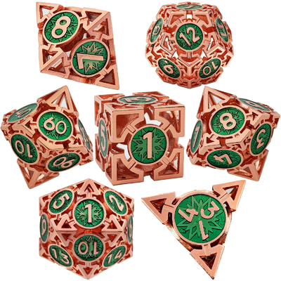 Arrow Hollow Metal Dice Suit Multi-Faceted DND Dungeon dan Naga