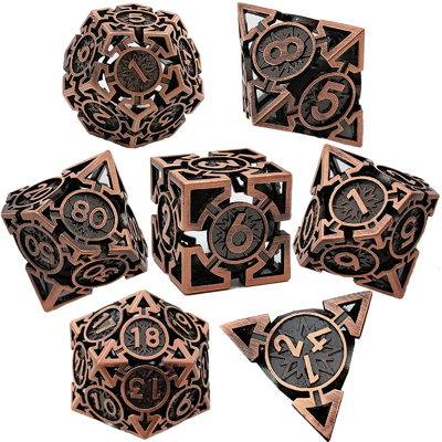 Arrow Hollow Metal Dice Suit Multi-Faceted DND Dungeon dan Naga
